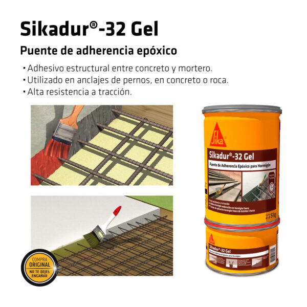 Sikadur®-32 Gel JGO. x 5KG - Imagen 4