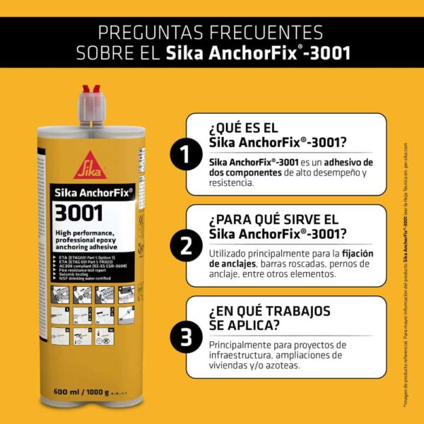 Sika AnchorFix® - 3001 x 600ML - Imagen 5
