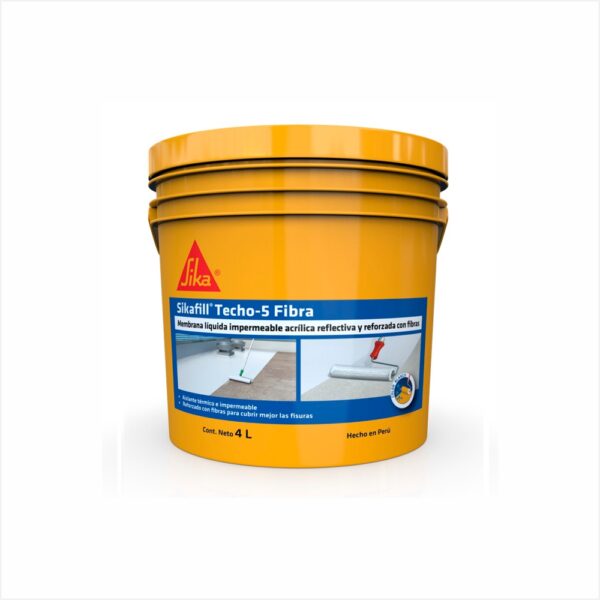 SikaFill® Techo-5 Fibra Gris x 4L - Imagen 1