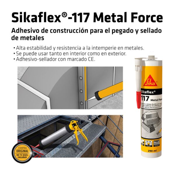Sikaflex®-117 Metal Force x 290ML - Imagen 6