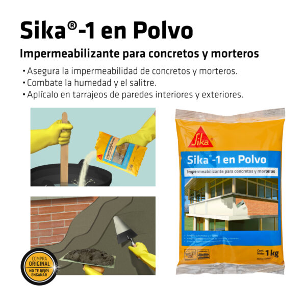 Sika®-1 en Polvo x 1KG - Imagen 5