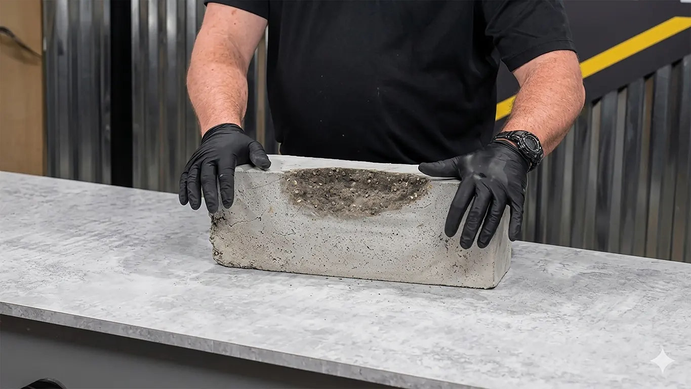 Reparación de bordes dañados en losas de concreto con mortero SikaRep.